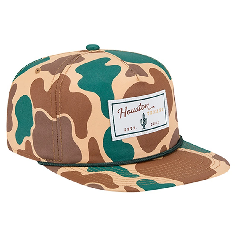 Men's New Era Camo Houston Texans Duck Rope 19TWENTY Snapback Hat