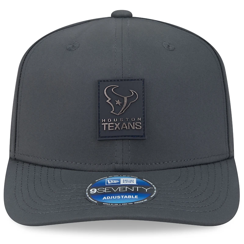 Men's New Era Charcoal Houston Texans 2025 Sideline Cold Weather 9SEVENTY Adjustable Hat