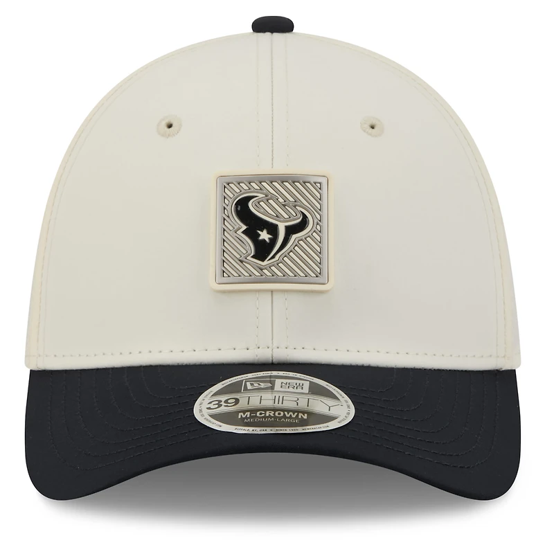 Men's New Era Cream/Navy Houston Texans 2026 NFL Training Camp 39THIRTY Flex Hat