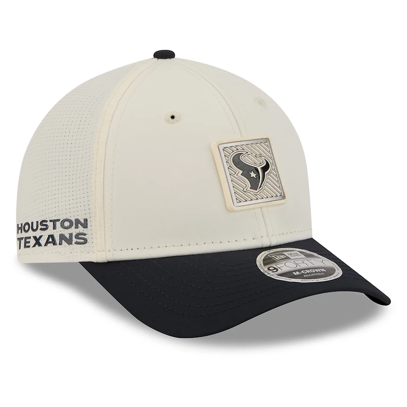 Casquette ajustable New Era crème/marine Houston Texans 2026 NFL Training Camp 9FORTY pour homme