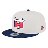 Casquette à visière snapback 9FIFTY City Originals des Houston Texans de New Era pour homme, couleur crème/bleu marine