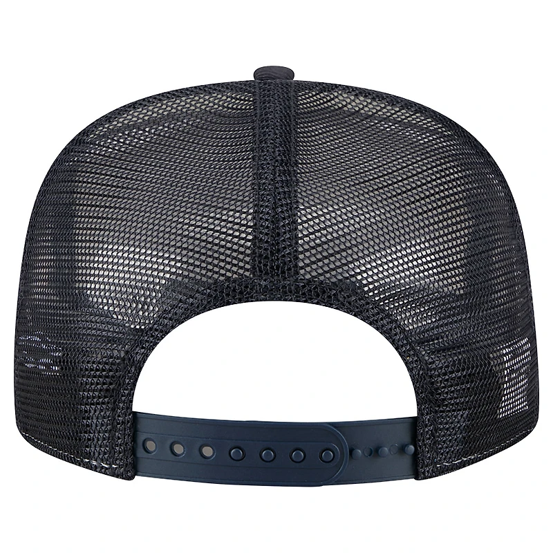 Casquette snapback 9FIFTY à découpes en A New Era pour homme, crème/bleu marine, des Houston Texans