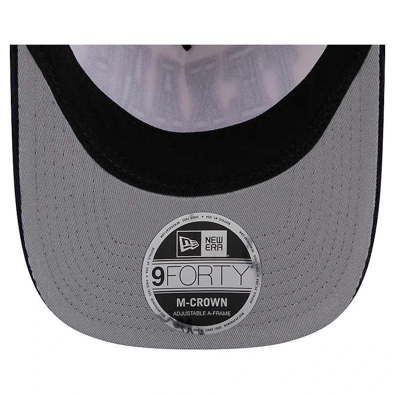 Men's New Era Cream/Navy Houston Texans Two-Tone Sided Corduroy 9FORTY A-Frame Adjustable Hat