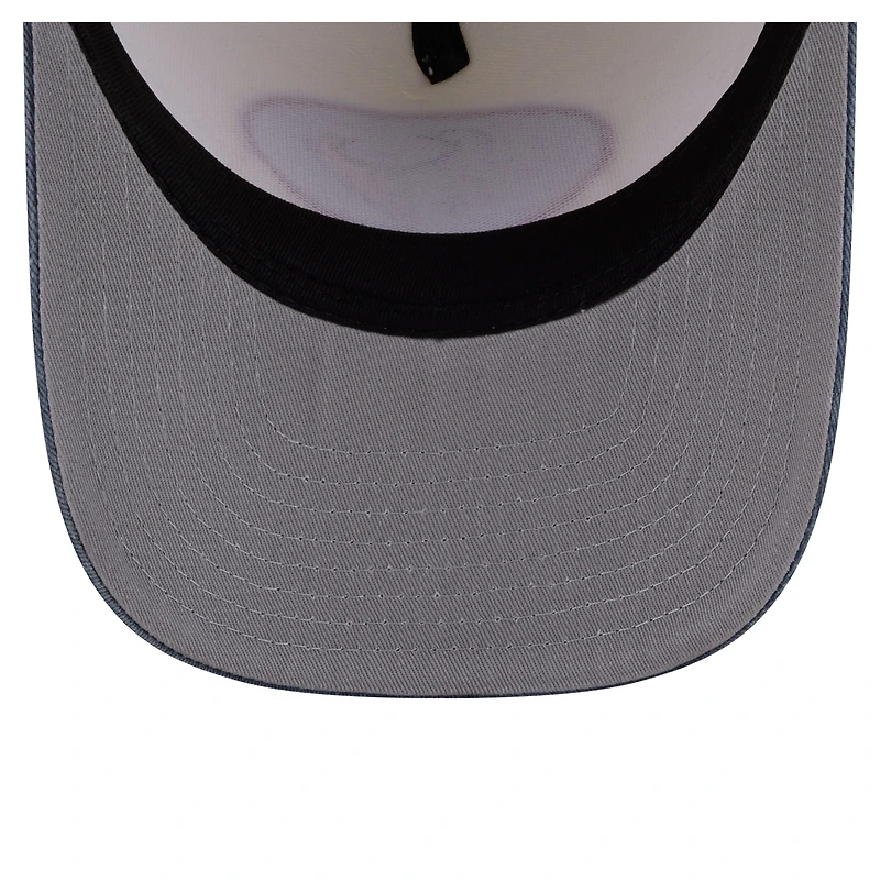 Men's New Era  Cream/Navy Houston Texans Washed A-Frame 9FIFTY Snapback Hat