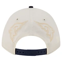 Men's New Era  Cream/Navy Houston Texans Western 9FORTY A-Frame Adjustable Hat