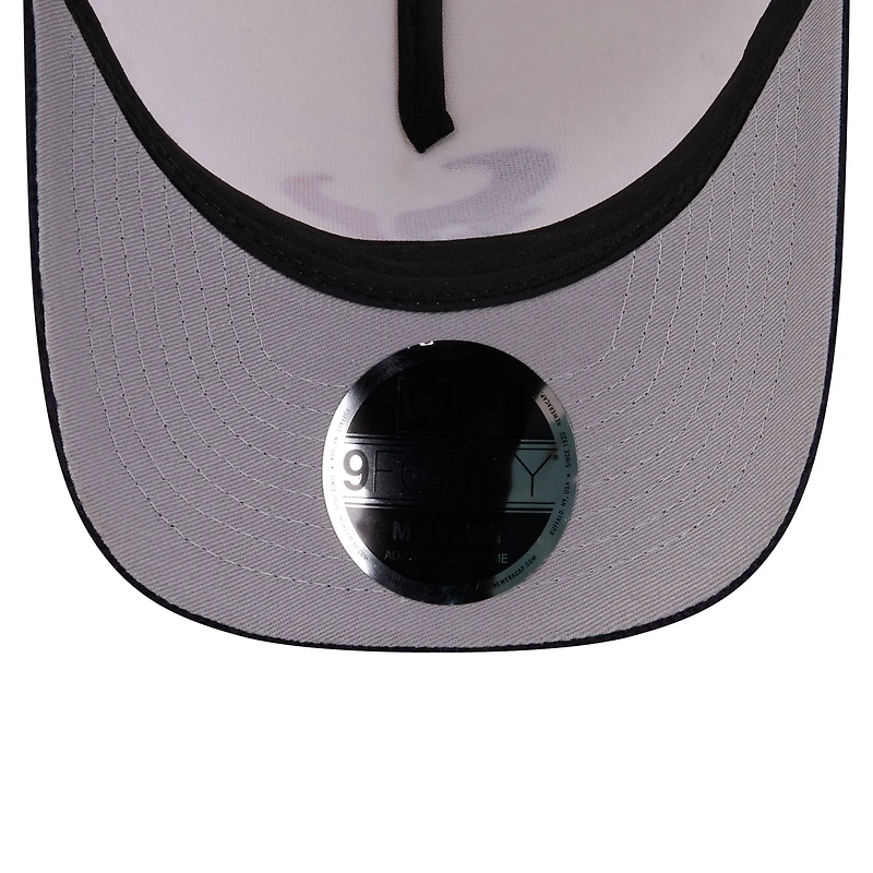 Men's New Era  Cream/Navy Houston Texans Western 9FORTY A-Frame Adjustable Hat