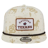 Men's New Era  Cream Houston Texans Desert Rose 19TWENTY Adjustable Hat