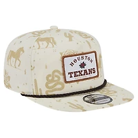 Casquette ajustable New Era 19TWENTY crème Houston Texans Desert Rose pour homme