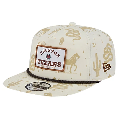 Men's New Era  Cream Houston Texans Desert Rose 19TWENTY Adjustable Hat