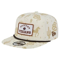 Men's New Era  Cream Houston Texans Desert Rose 19TWENTY Adjustable Hat