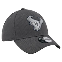 Casquette New Era Graphite Houston Texans Main 39THIRTY Flex pour homme
