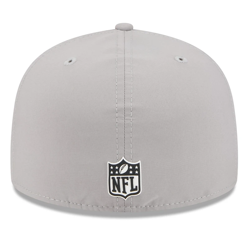 Casquette ajustée New Era grise Houston Texans 2025 Sideline Quill Tech 59FIFTY pour homme
