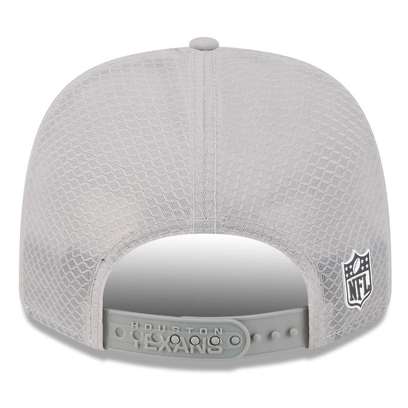 Casquette camionneur ajustable 9SEVENTY grise New Era pour homme, Houston Texans 2025 Sideline