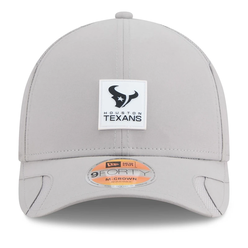 Casquette ajustable New Era grise Houston Texans 2025 Sideline M-Crown 9FORTY pour homme