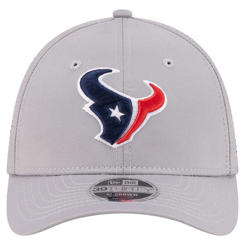 Men's New Era Gray Houston Texans 39THIRTY M-Crown Flex Fit Hat