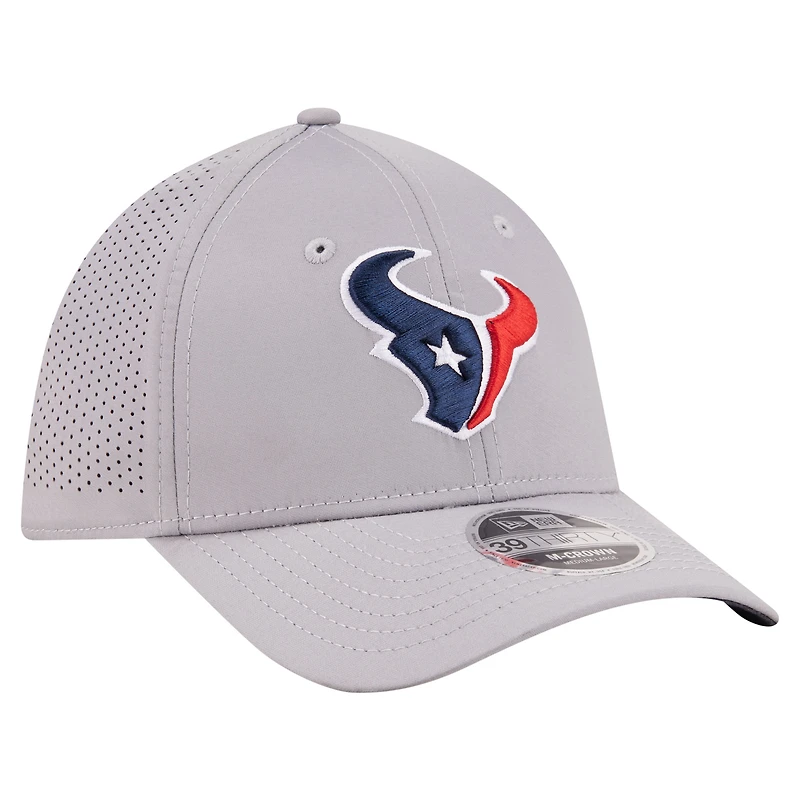 Men's New Era Gray Houston Texans 39THIRTY M-Crown Flex Fit Hat