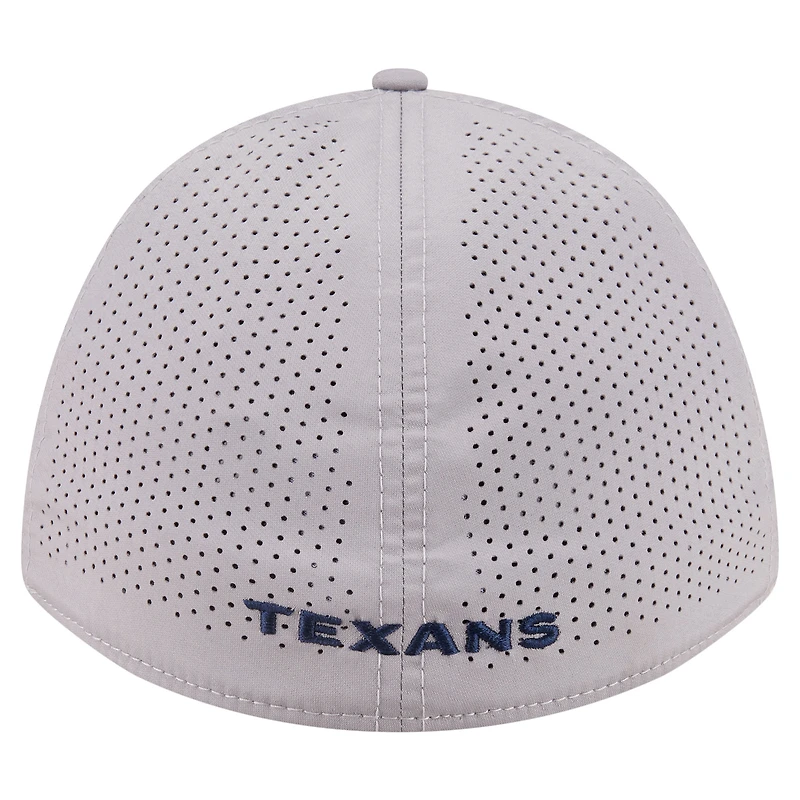 Men's New Era Gray Houston Texans 39THIRTY M-Crown Flex Fit Hat