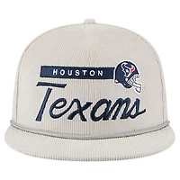Men's New Era Gray Houston Texans Cord Rope Corduroy 9FIFTY Snapback Hat