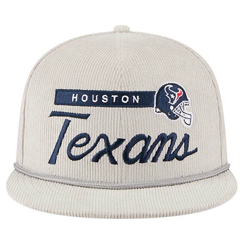 Casquette snapback 9FIFTY en velours côtelé gris Houston Texans de New Era pour homme