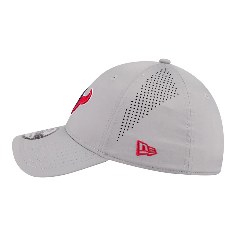 Men's New Era  Gray Houston Texans Perforated 39THIRTY Flex Hat