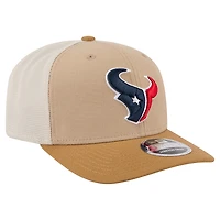 Casquette ajustable bicolore 9SEVENTY beige clair des Houston Texans de New Era pour homme