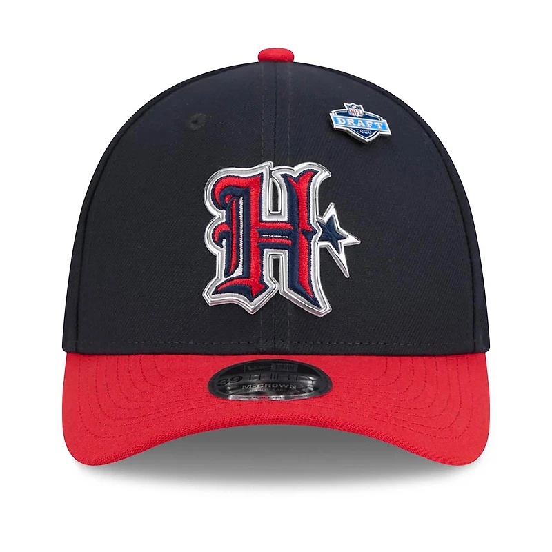 Men's New Era  Navy/Red Houston Texans 2026 NFL Draft 39THIRTY M-Crown Flex Hat