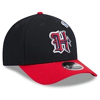 Casquette ajustable New Era bleu marine/rouge Houston Texans 2026 NFL Draft 9FORTY M-Crown pour homme