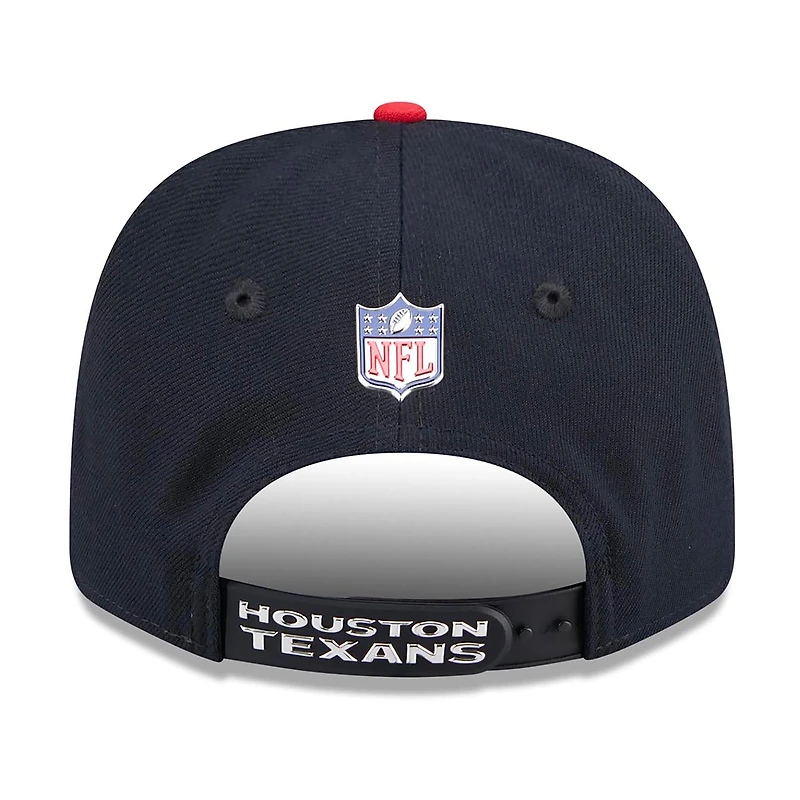 Casquette ajustable New Era bleu marine/rouge Houston Texans 2026 NFL Draft 9SEVENTY pour homme