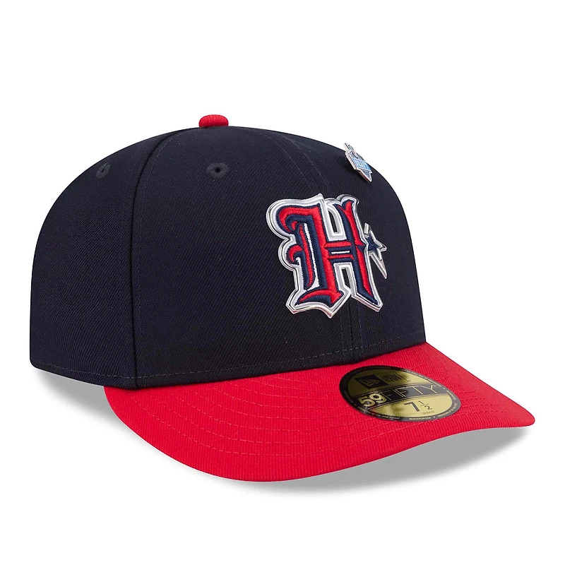 Men's New Era  Navy/Red Houston Texans 2026 NFL Draft Pre-Curved 59FIFTY Fitted Hat