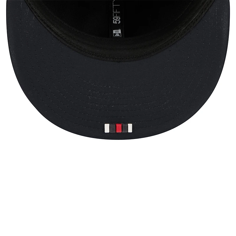 Casquette ajustée New Era 59FIFTY bleu marine Houston Texans 2025 Sideline pour homme