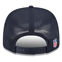 Casquette ajustable New Era 9SEVENTY Trucker bleu marine des Houston Texans 2025 pour homme