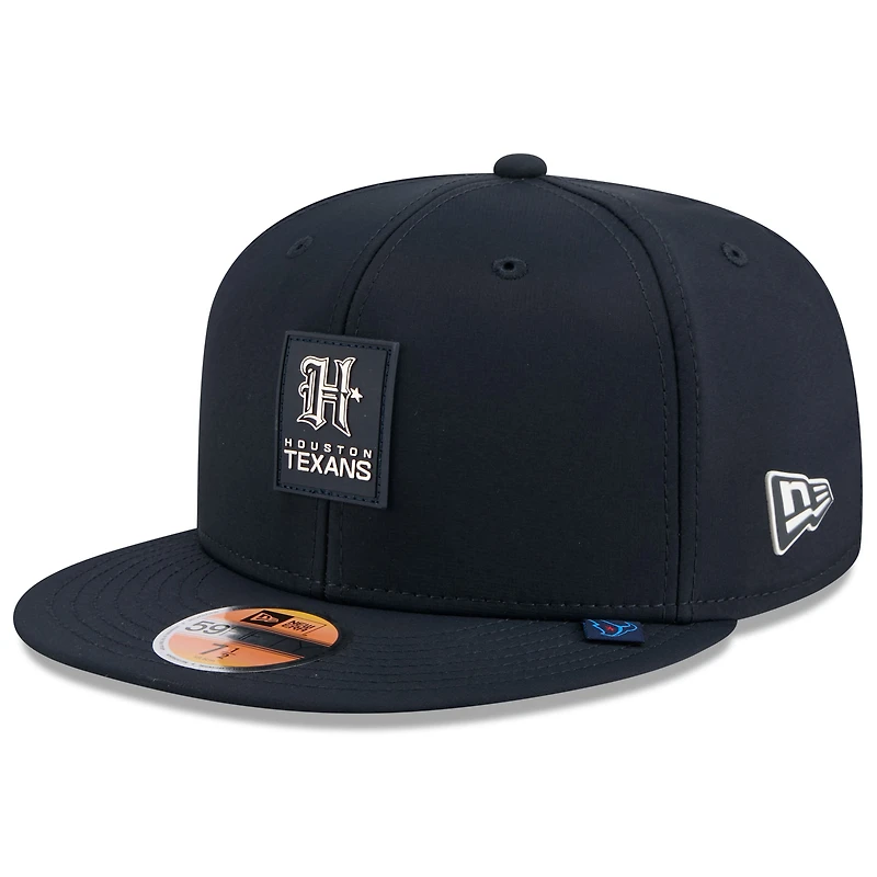 Men's New Era Navy Houston Texans 2025 Sideline H-Town 59FIFTY Fitted Hat