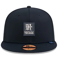 Casquette ajustée New Era 59FIFTY bleu marine Houston Texans 2025 Sideline H-Town pour homme