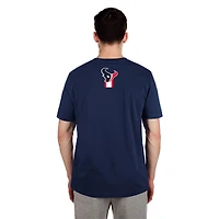 Men's New Era  Navy Houston Texans 3rd Down High Density Print T-Shirt