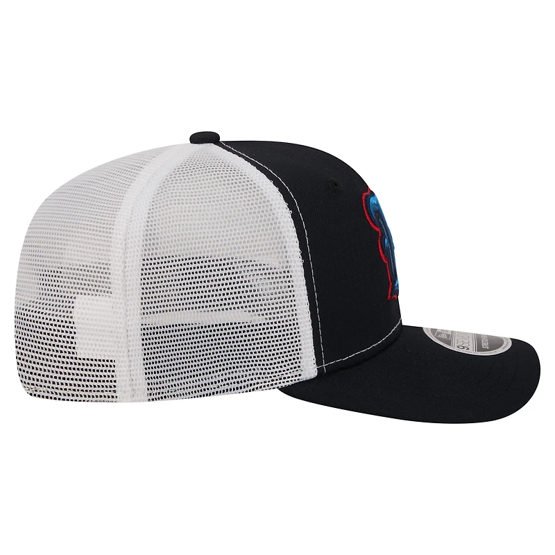 Casquette trucker ajustable New Era bleu marine Houston Texans 9SEVENTY pour homme