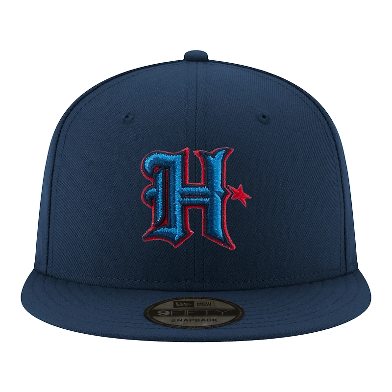 Casquette ajustable à pression New Era bleu marine Houston Texans Basic 9FIFTY pour homme