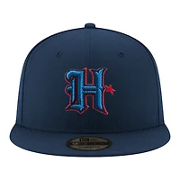 Casquette ajustable à pression New Era bleu marine Houston Texans Basic 9FIFTY pour homme