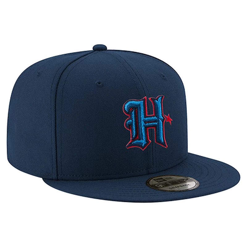Casquette ajustable à pression New Era bleu marine Houston Texans Basic 9FIFTY pour homme