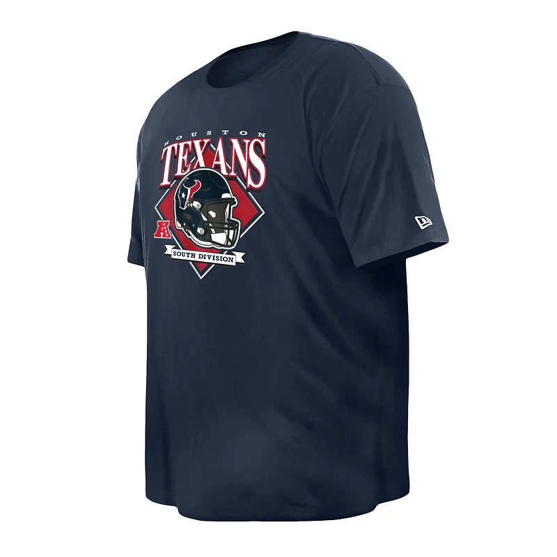 Men's New Era Navy Houston Texans Big & Tall Helmet T-Shirt
