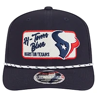 Casquette extensible à pression New Era bleu marine Houston Texans Chant 9SEVENTY pour homme