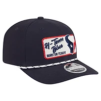 Casquette extensible à pression New Era bleu marine Houston Texans Chant 9SEVENTY pour homme
