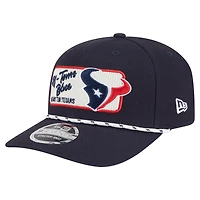 Casquette extensible à pression New Era bleu marine Houston Texans Chant 9SEVENTY pour homme