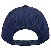 Casquette ajustable New Era 9FORTY A-Frame bleu marine Houston Texans en velours côtelé pour homme