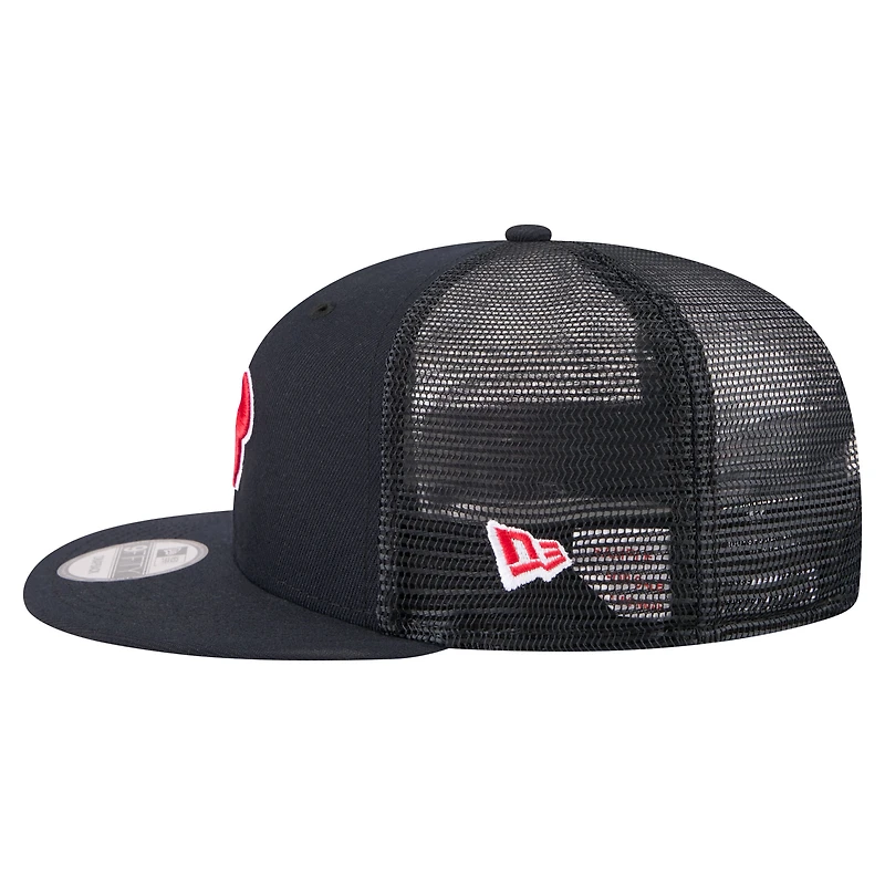 Casquette trucker snapback New Era 9FIFTY Core Team Houston Texans bleu marine pour homme