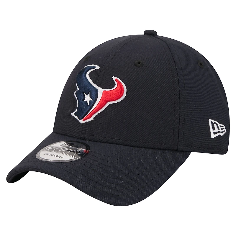 Casquette ajustable New Era 9FORTY bleu marine Houston Texans Core Team pour homme