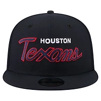 Men's New Era  Navy Houston Texans Core Team Script 9FIFTY Snapback Hat