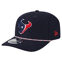 Men's New Era Navy Houston Texans Gameday Multi Rope 9SEVENTY Stretch-Snap Hat