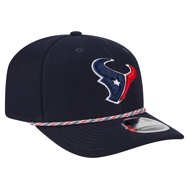 Men's New Era Navy Houston Texans Gameday Multi Rope 9SEVENTY Stretch-Snap Hat