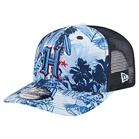 Casquette ajustable Hula Trucker 9SEVENTY bleu marine des Houston Texans de New Era pour homme