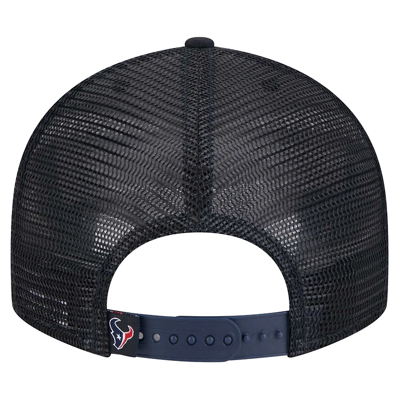 Casquette à visière basse 9FIFTY Snapback Houston Texans New Era pour homme bleu marine